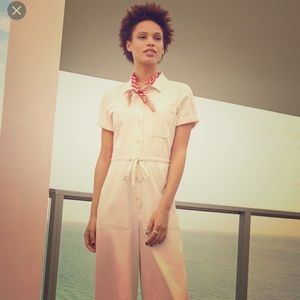 Madewell utility jumpsuit in creAm